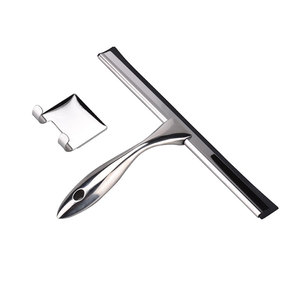 Top Seller 10 Inch Stainless Steel Luxury Customized Kitchen Window Washer <strong>Squeegee</strong> 1000 Stick Suction Cup Rubber Glass <strong>Shower</strong> - Product Image 2