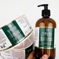 Étiquettes adhésives personnalisées en rouleau, imperméables, pour bouteilles de shampoing, autocollants cosmétiques, papier, logo, emballage, autocollant en vinyle