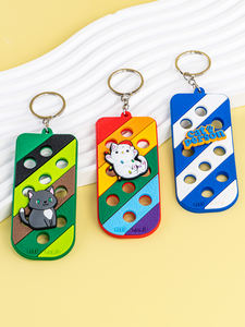 <span class=keywords><strong>Porte</strong></span>-clés en caoutchouc PVC durable avec motif de maman <span class=keywords><strong>chat</strong></span> élégant, accessoire de <span class=keywords><strong>porte</strong></span> à suspendre, charme portable, organisateur de rangement DIY - Product Image 5