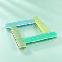Jeu de Mahjong américain Crystal Ocean Teal Swirl Joker en acrylique, tuiles superposées, jeu de voyage, fournisseur