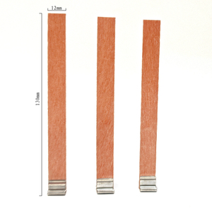 Fournitures pour bougies, mèches en bois, bougie à la cire de soja, mèche en bois avec clip en métal - Product Image 2