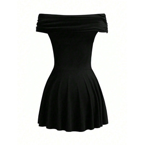 Robe courte taille haute pour <span class=keywords><strong>femme</strong></span> Mode Pure Desire Style <span class=keywords><strong>Décolleté</strong></span> sans bretelles - Product Image 3