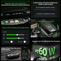Carte Son de Jeu PIVA GS20 Audio Spatial 360° Virtuel 7.1 Canaux, Adaptateur de Chargement Rapide PD60W avec Réglage Intelligent par APP pour Ordinateur Portable
