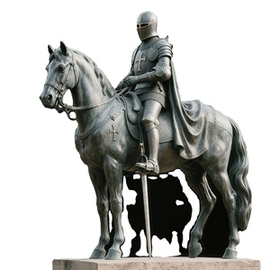 Sculpture de Don Quichotte grandeur nature en cuivre, laiton et bronze, personnalisée pour parcs et jardins, en métal, pour l'extérieur - Product Image 6