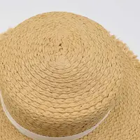 ALLCH-sombrero de paja para uso en el hogar, gorro largo de paja para uso en el agua, con adorno de Cinta Larga, para uso en verano