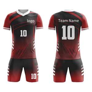 Penjualan paling laris kualitas tinggi bergaris seragam sepak bola dapat disesuaikan kit Jersey sepak bola untuk anak laki-laki layanan OEM dengan Logo yang dapat disesuaikan - Product Image 6