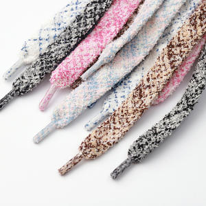 Navidad colorido 15mm plano Cozzy Premium Casual deporte Unisex zapatillas de lona cordones de zapatos poliéster esponjoso 80-180cm par - Product Image 3