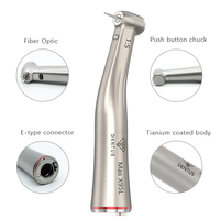 Süper fabrika Ti Max X95L diş 1:5 kırmızı halka kontra açı Handpiece için optik Fiber paslanmaz titanyum vücut ile FG 1.6 Bur