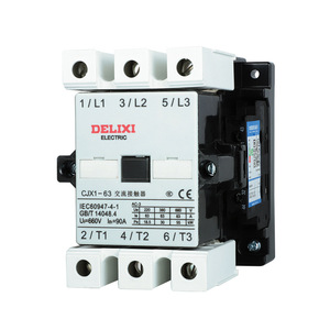 Contactor de CA Delixi CJX1, Arrancadores de Motor Trifásicos con Amperaje de 45A a 205A, Voltaje de 220V y 380V - Product Image 2