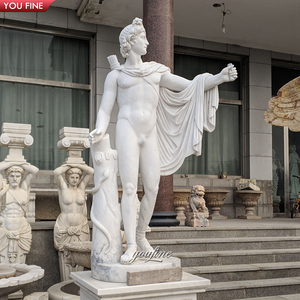 Life Size Greek Figure White Marble Apollo Archery <strong>Statue</strong> Sculpture