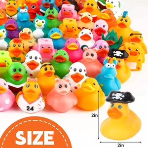 Recrutement de distributeurs : Jouet animal flottant imprimé en plastique, sans pression sur les stocks, nouveauté pour bébés, <span class=keywords><strong>canard</strong></span> de bain couineur, 3-7 ans B - Product Image 4