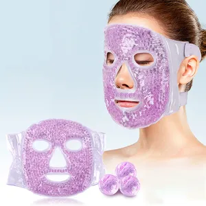 Sıcak soğuk yüz buz paketi soğuk jel boncuk yüz buz paketleri yüz tıbbi kullanım için soğutma maskesi