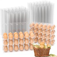Boîte à oeufs à clapet en plastique transparent PET personnalisé Pet 20 plateau à oeufs jetable en plastique transparent PET plateau à oeufs jetable pour la maison et la cuisine ferme