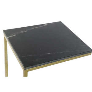 TABLE D'APPROCHE EN MARBRE ET FER 40X46X65 NOIR - Product Image 2