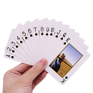 WJPC Custom Design 100% PVC Plastic Waterdichte Speelkaarten Casino Classic Advertentie Poker Speelkaarten - Product Image 2