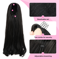 Queue de cheval synthétique à cordon en fibre Kanekalon Futura résistante à la chaleur, extension de cheveux synthétiques pour femmes, vente en gros