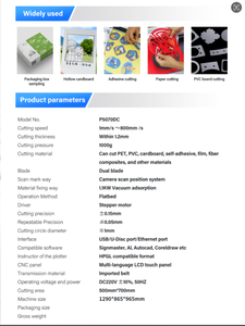 Çift kafaları dijital masaüstü grafik çizici yeni Signmaster 5070 6090 ile Servo Motor QR tarama için ambalaj etiketleri kesme kırma - Product Image 5
