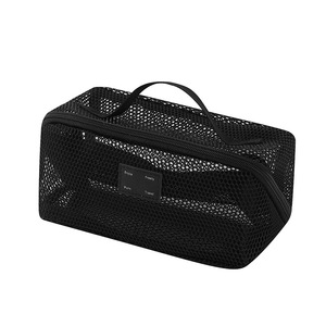 Vente en gros de sacs de <span class=keywords><strong>maquillage</strong></span> en maille écologique avec poignée souple sacs à main de rangement de cosmétiques personnalisés pour femmes cadeaux promotionnels multicolores - Product Image 1