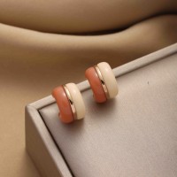 Soldes Flash : Boucles d'oreilles pendantes géométriques en résine couleur printemps, plaquées or, en forme d'arche, pour femme, bijoux fantaisie