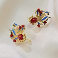 Bijoux plaqués or, vente en gros de bijoux chinois, boucles d'oreilles ethniques, cadeaux chrétiens pour femmes, ornements pour dames, bijoux marins