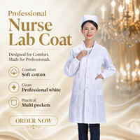 Blouse de travail unisexe en coton et polyester à manches longues pour étudiants, salons de beauté et usines alimentaires – Vente en gros