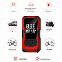 Compresseur de gonflage de pneus sans fil portable 150 PSI avec jauge numérique, arrêt automatique, gonflage rapide et lumière d'urgence