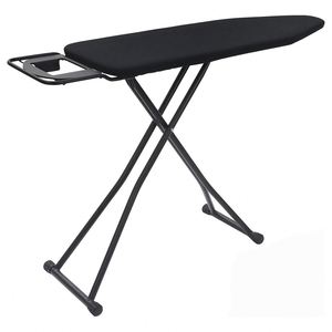Heat Resistant Thick Detachable Adjustable Height Foldable Ironing Board Iron Holder <b>Clothes</b> <b>Rack</b> Modern-Style Black - Product Image 1