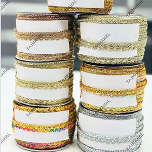 Nouveau tissu en dentelle élégant avec tulle coloré et garniture d'appliques de broderie pour la décoration intérieure Mariages et projets de vêtements - Product Image 1