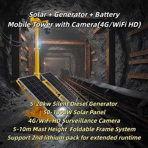 Tour d'éclairage mobile 4G avec caméra thermique pour la surveillance périmétrique des parcs industriels et des entrepôts - Product Image 4