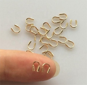 Gp U chọn cáp <span class=keywords><strong>thimble</strong></span> 1/20 thật 14k vàng đầy dây bảo vệ Saver Cáp người giám hộ bảo vệ Vàng điền vào dây chuyền trang sức vĩnh viễn - Product Image 5