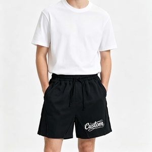 Shorts pour homme personnalisés avec cordon de serrage, 100% coton, décontractés, respirants, avec impression de logo sur le devant - Product Image 3