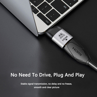 Adaptador JILIAN USB-C Nuevo de Alta Resolución 4K 60Hz para Laptop/PC, Cámara para Videojuegos, Carcasa de Aleación de Aluminio, 30 Micras de Oro