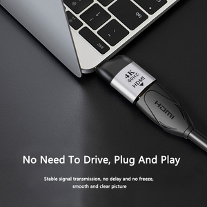 Adaptador JILIAN USB-C Nuevo de Alta Resolución 4K 60Hz para Laptop/PC, Cámara para Videojuegos, Carcasa de Aleación de Aluminio, 30 Micras de Oro - Product Image 3