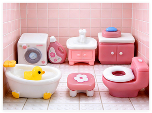 Kit <span class=keywords><strong>de</strong></span> juguetes Mini artesanías <span class=keywords><strong>de</strong></span> resina decoración <span class=keywords><strong>de</strong></span> <span class=keywords><strong>cuento</strong></span> <span class=keywords><strong>de</strong></span> hadas seta casa <span class=keywords><strong>de</strong></span> muñecas miniaturas muebles bañera closestool Mesa silla cama lámpara - Product Image 5