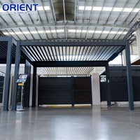 Pergola Bioclimatique d'Extérieur au Design Populaire, Pergola en Métal Aluminium pour Jardin, Pergola Extérieure 3x6m, Pergola 3x6, Pergola 5x4
