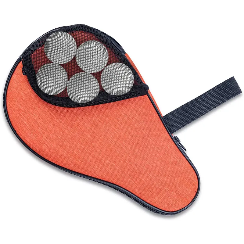 La custodia portatile per Paddle da Ping Pong con doppia imbottitura contiene 2 pagaie e 5 palline per racchetta da Ping Pong