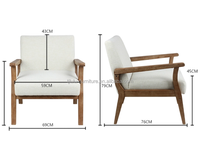Meubles de maison chaise au design moderne avec assise souple pour salon et hôtel chaise canapé en bois massif avec tissu