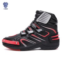 Bottes de Moto Tout-Terrain pour Hommes et Femmes, Chaussures de Moto de Voyage Coupe-Vent