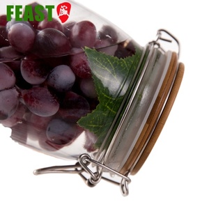 Tarros herméticos <span class=keywords><strong>de</strong></span> cocina <span class=keywords><strong>de</strong></span> alto borosilicato con tapas <span class=keywords><strong>de</strong></span> bambú, frascos <span class=keywords><strong>de</strong></span> almacenamiento <span class=keywords><strong>de</strong></span> <span class=keywords><strong>vidrio</strong></span> - Product Image 3