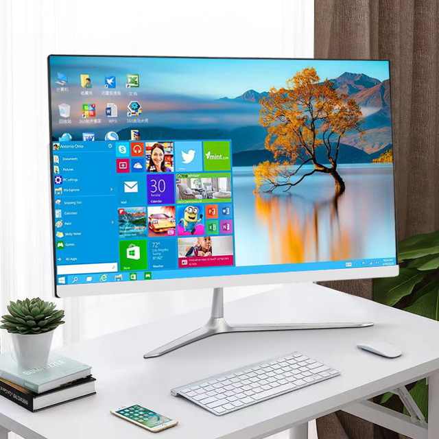 ALL in ONE PC 22 Inch 19inch Desktop Computer 2-12th Gen Intel Core I3 I5 I7 I9 Full Set Gaming Business PC With CPU