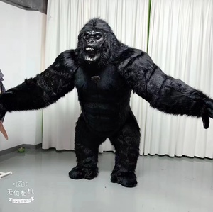 Disfraz de Mascota de dibujos animados para parque de atracciones, Animal negro, orangután, venta al por mayor - Product Image 1