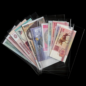 Fundas protectoras de billetes de dólar con clip de material PP transparente al por mayor - Product Image 1