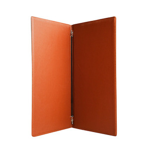 Wholesale Restaurant Leather Menu with Elastic <b>Cord</b> Cocktail Book Leather Menu Cafe Bar Menu - Product Image 1