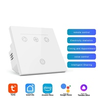 Interrupteur mural intelligent WiFi Tuya pour ventilateur de plafond, commande de vitesse, application, télécommande, commande vocale Alexa Google Home Assistant