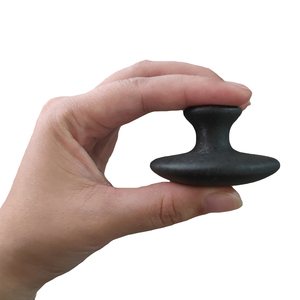 Siyah bian sıcak taşlar mantar şekilli masaj taşları gua sha aracı doğal volkanik taş bazalt sıcak taş Gua sha araçları şifa taşları - Product Image 6
