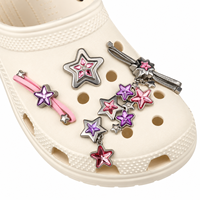Décorations de chaussures en métal colorées - Pendentif étoile - Accessoires pour chaussures trouées - Breloques DIY pour chaussures