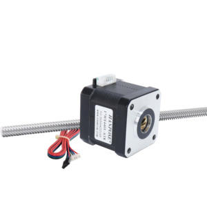 มอเตอร์สเต็ปเปอร์ <span class=keywords><strong>HANPOSE</strong></span> 1.5A 40N.CM 42HA40-T8 *8 แบบสกรู 100 มม. Nema17 12V สำหรับชิ้นส่วนเครื่องพิมพ์ 3 มิติ 4 สาย 12v แบบสกรู - Product Image 1