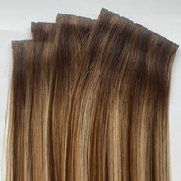 Extensions de cheveux vierges chinois Haiyi 2025, double trame, Remy, invisibles, trame plate, longueur 20 pouces, double trou de fixation, trame papillon