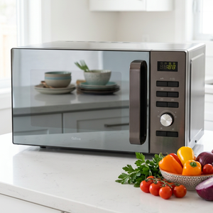 Four à <span class=keywords><strong>micro</strong></span>-<span class=keywords><strong>ondes</strong></span> à convection avec écran LED 30L (1,2 pi³) pour usage domestique, 220V, électrique, à poser sur comptoir, avec verrouillage enfant, en acier inoxydable - Product Image 2