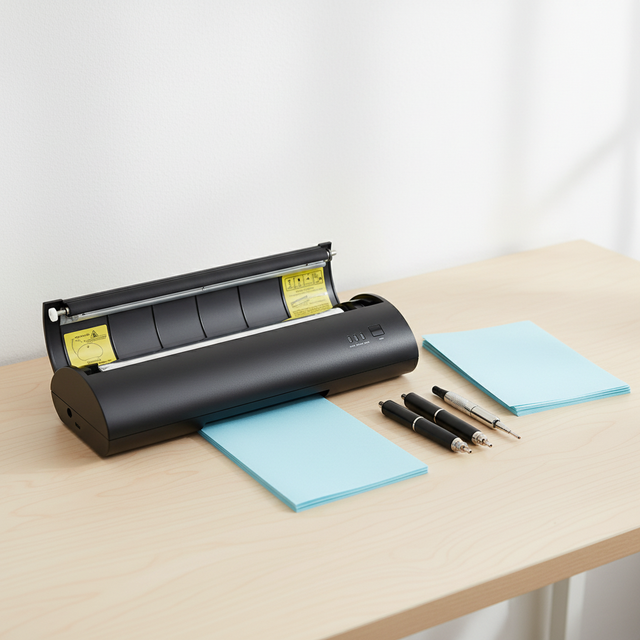 Barway Portable A4 Mini Wireless Thermal Transfer Inkless Printer with Mobile Connection Pocket-Sized for Letters Pictures Stock